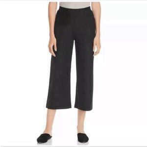 Lyssé pants black faux suede cropped flared NWT